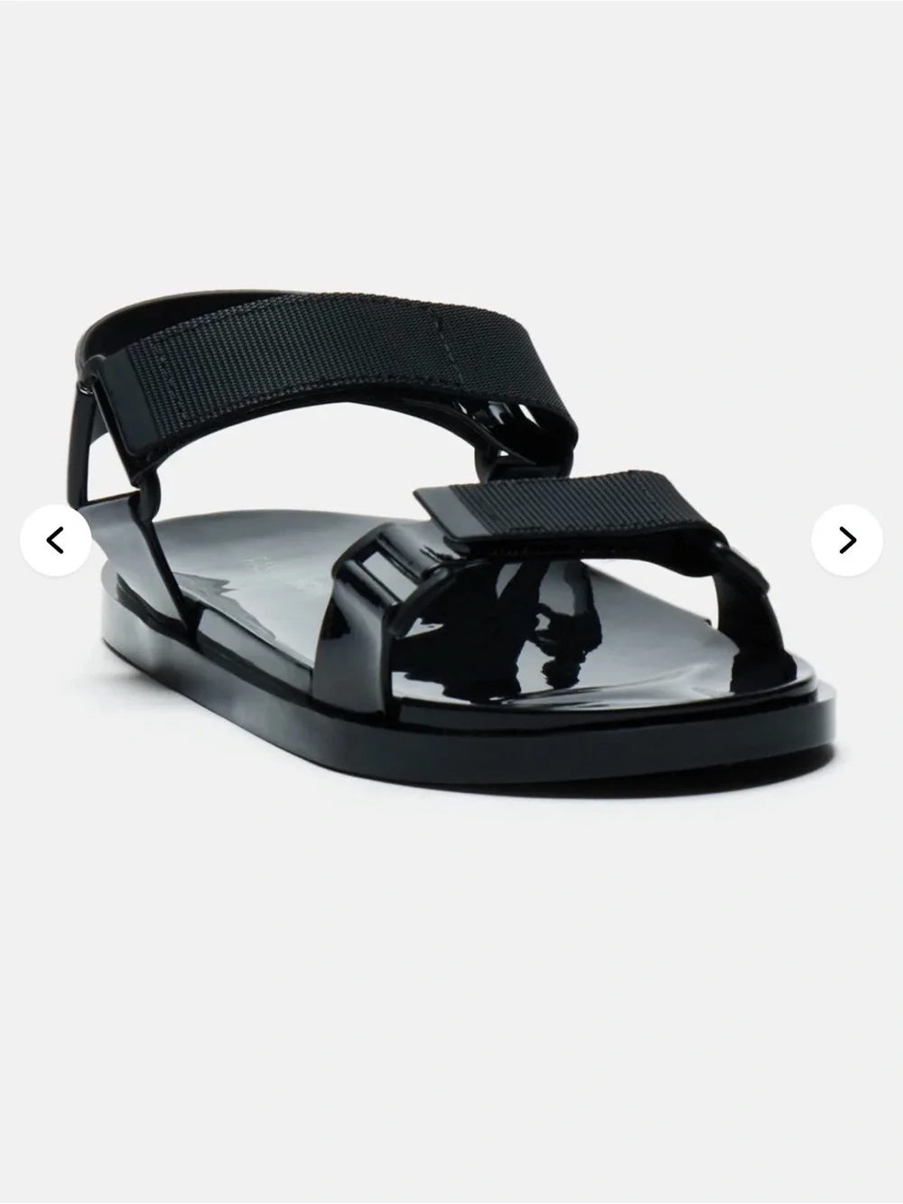 Women's Jelly Black Strappy Casual Sandals